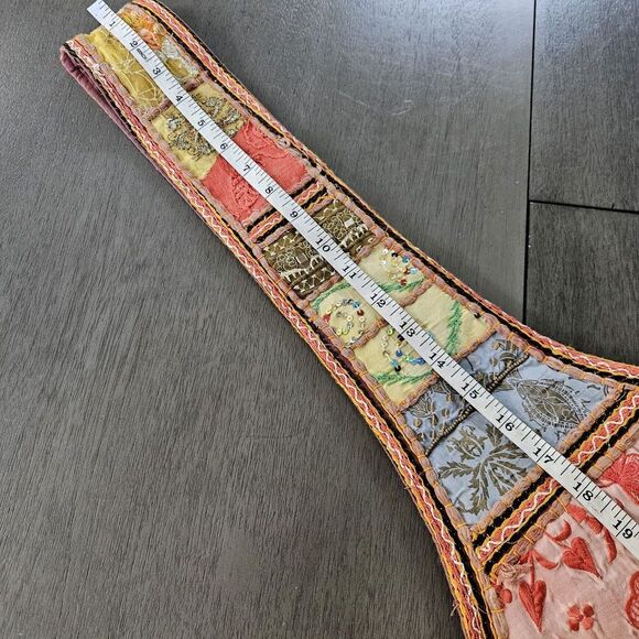 Patchwork Hippie Hobo Bag Boho Crossbody Distressed Festival Art To Wear Funky - Picture 8 of 9